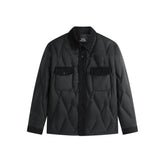 Men's Goose Down Denim-Panel Shirt Jacket